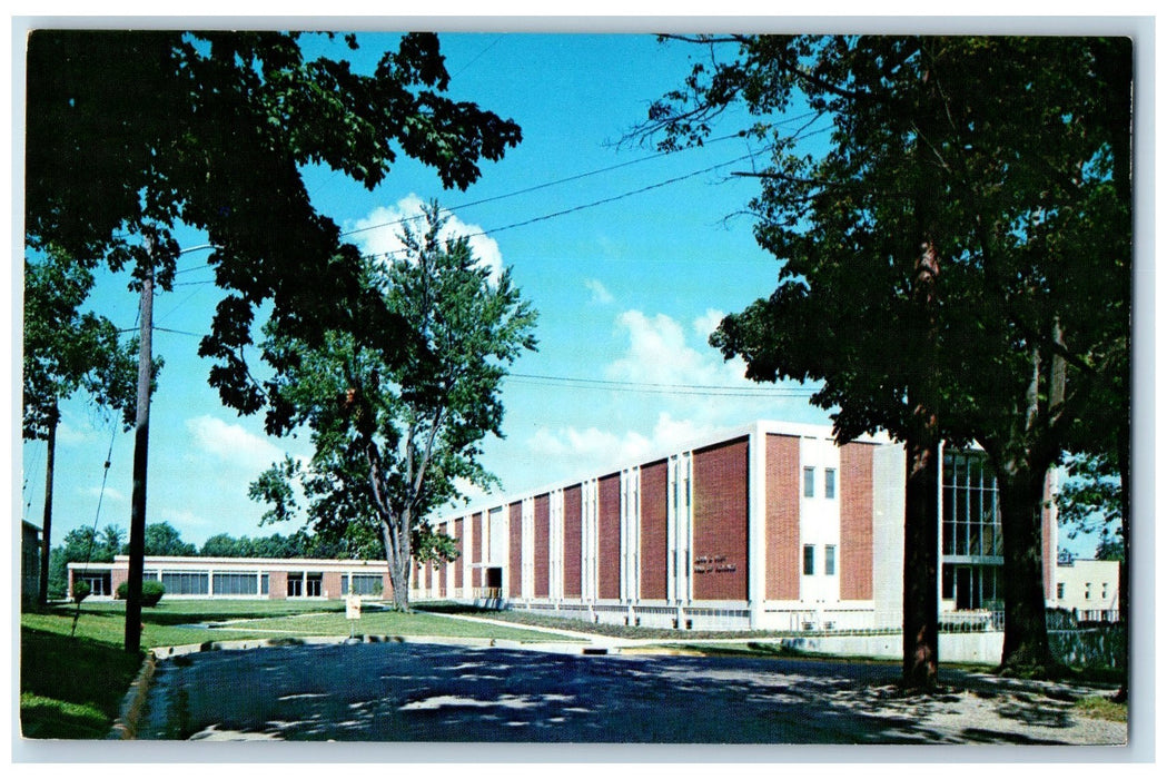 c1960's Tri-State College Hall Of Science Building Angola Indiana IN Postcard