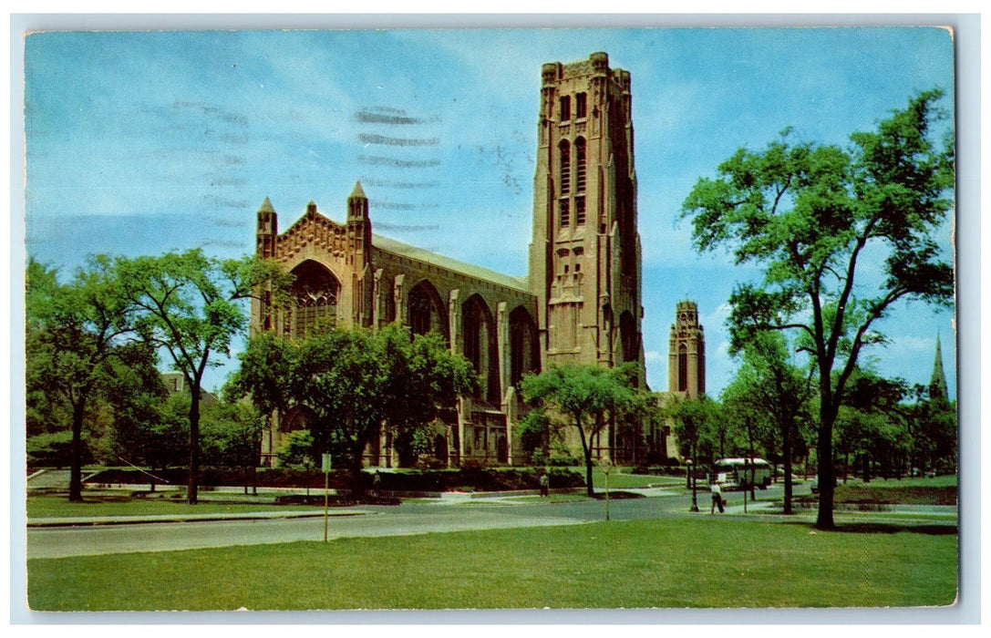 1955 Rockfeller Memorial Chapel University Chicago Illinois IL Posted Postcard