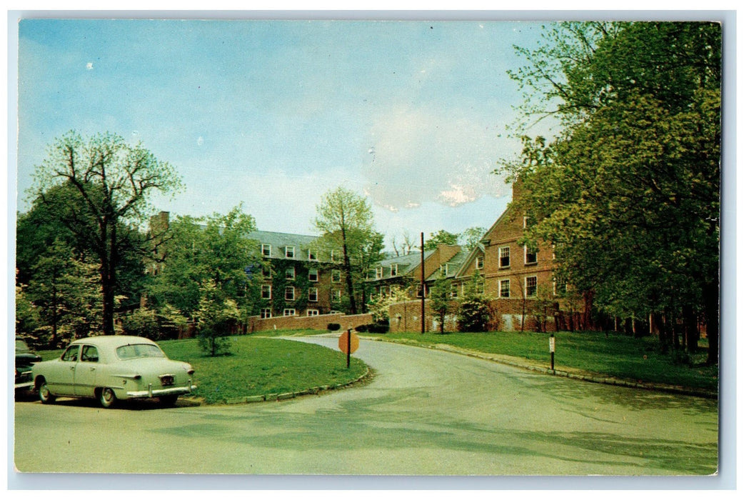 c1960's Curtis Hall Denison University Granville Ohio OH Unposted Trees Postcard