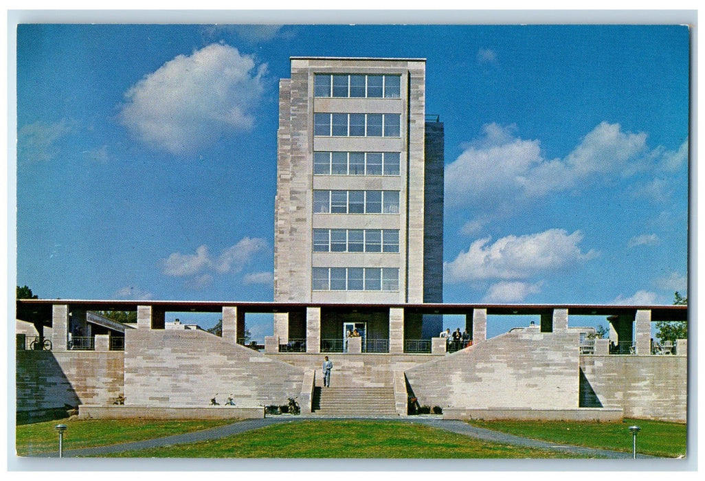 c1960's Indiana Tower Scene Quadrangle Bloomington Indiana IN Unposted Postcard