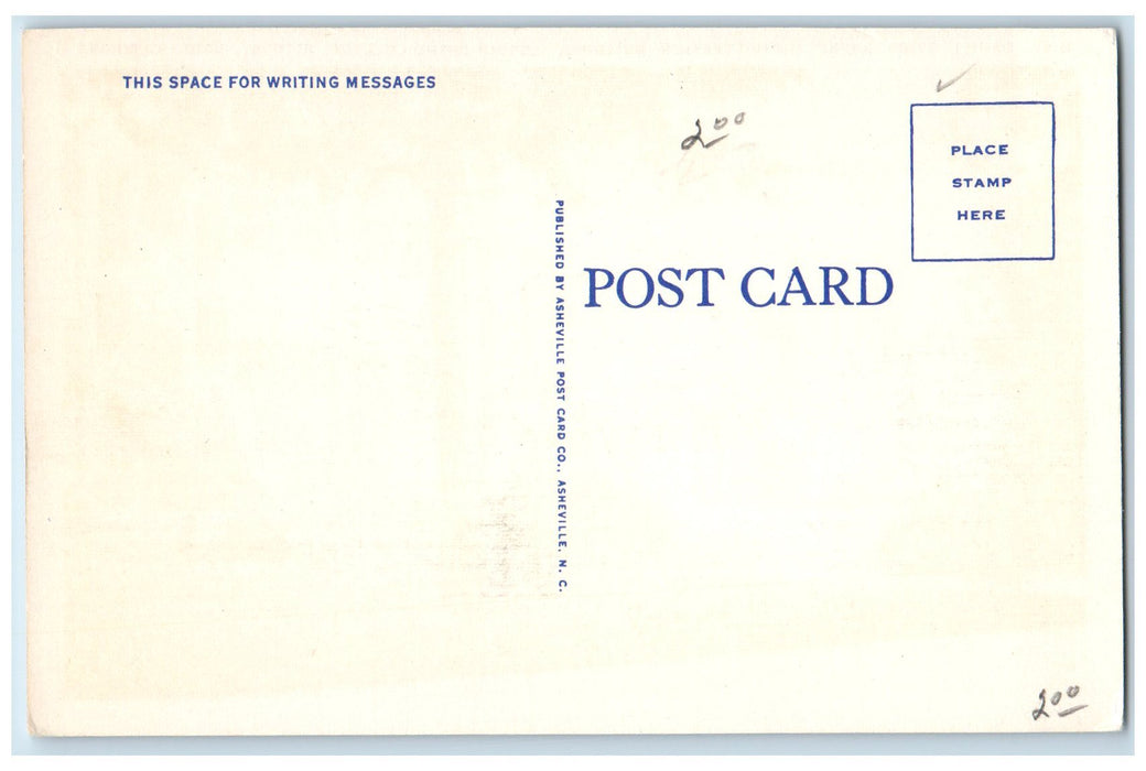 c1940's Daniel Efird Rhyne Administration Bldg Lenoir Rhyne College NC Postcard