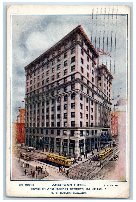 1912 Broad And Market Streets Newark NJ Posted Fidelity Trust Company Postcard