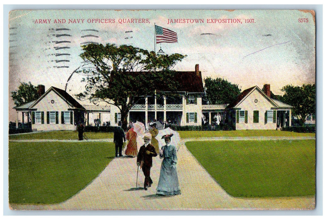 1907 Army And Navy Officers Quarters Jamestown Exposition 1907 Virginia Postcard