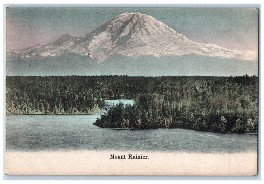 1909 Mount Rainier Snowcapped Landscape Washington State Posted Vintage Postcard