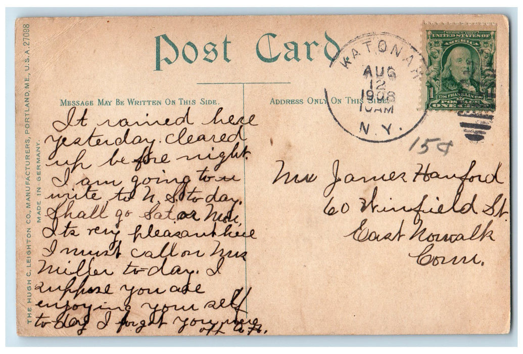 1908 Mount Misery & Battlefield Of Revolutionary War White Plains NY Postcard