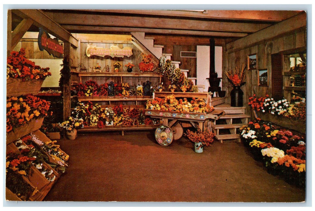 c1950's Bristol Nurseries Barn Flowers Shop Bristol Connecticut CT Postcard