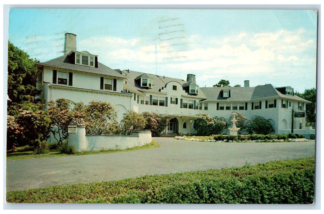 1972 Lighthouse Inn Mansion Showplace Entrance View New London CT Postcard