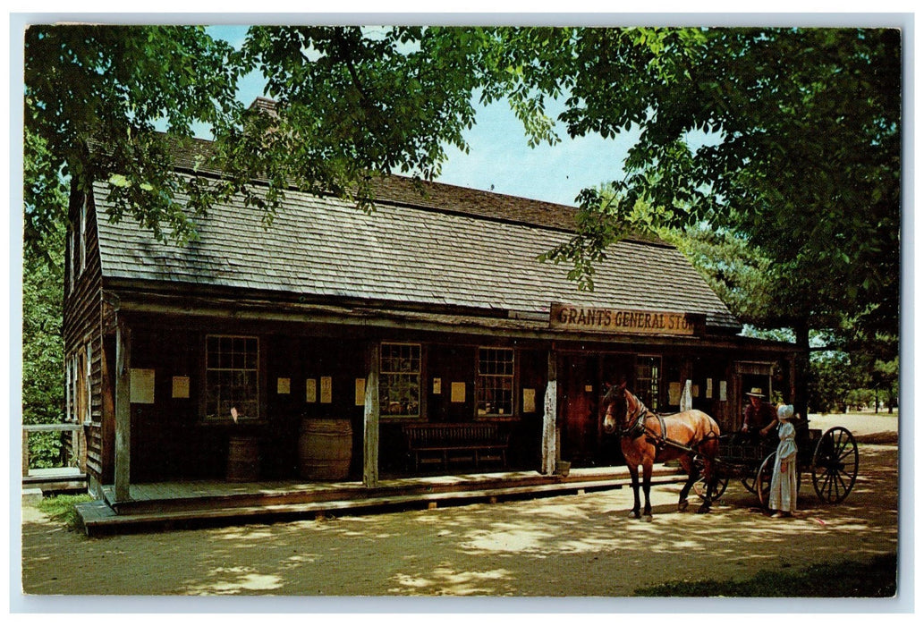 1962 Miner's Grant General Store Old Sturbridge Village Stafford CT Postcard