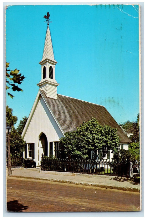 1974 Mystic Seaport Living Maritime Museum Fence Roster Dirt Road CT Postcard