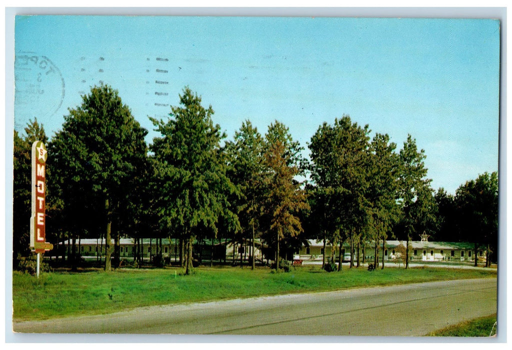 1960 Five Star Motel Restaurant Cottages Roadside Greenup Illinois IL Postcard
