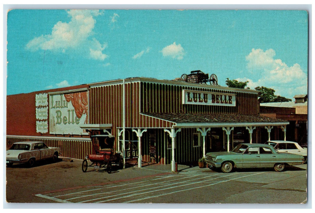 1965 The Lulu Belle Entrance View Restaurant Classic Cars Scottsdale AZ Postcard