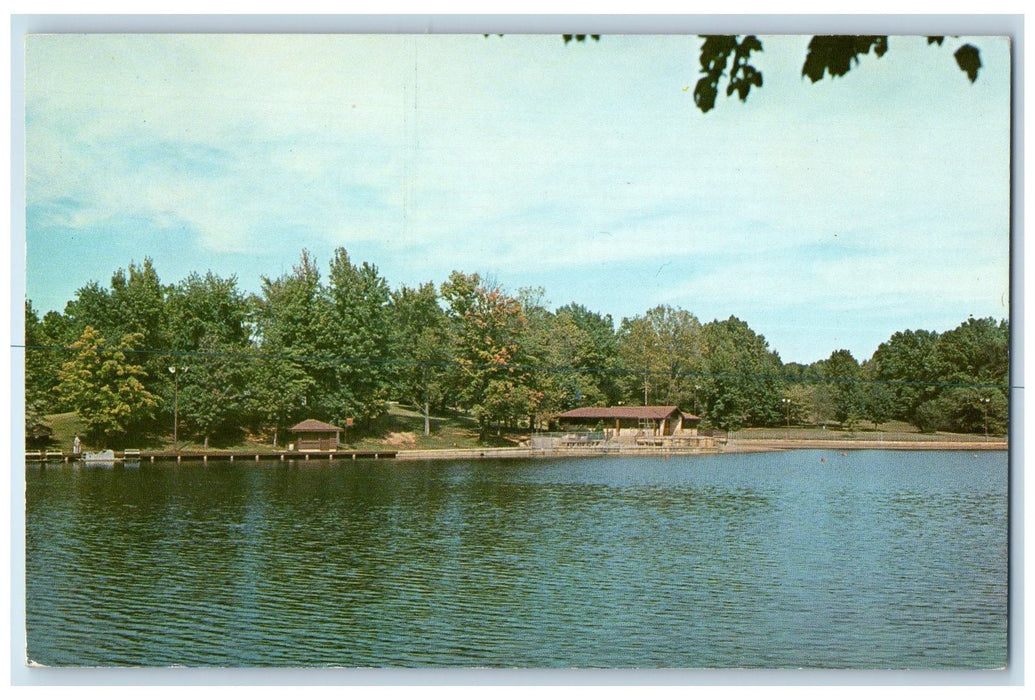 1965 Audubon State Park Lake Cottages Trees Henderson Kentucky KY  Postcard