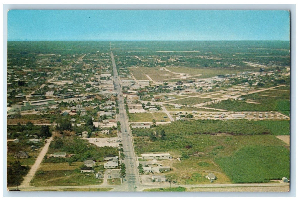 c1950 Aerial View Of Homestead Highways Roads Buildings Key West FL Postcard