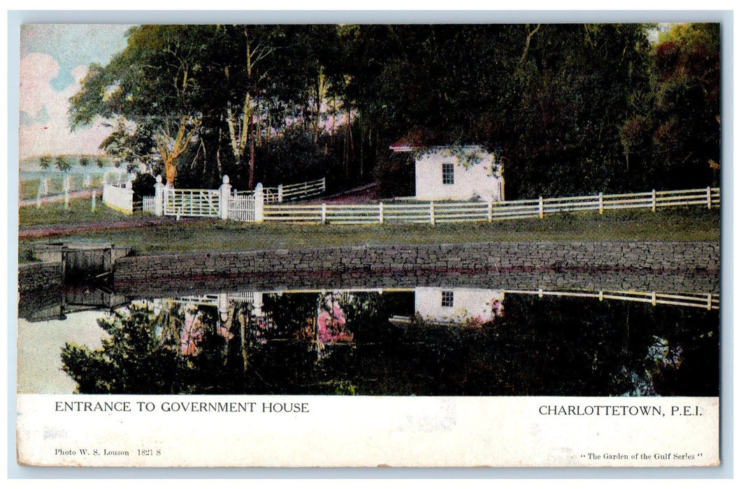 c1950's Entrance Government House Charlottetown Prince Edward Island CA Postcard