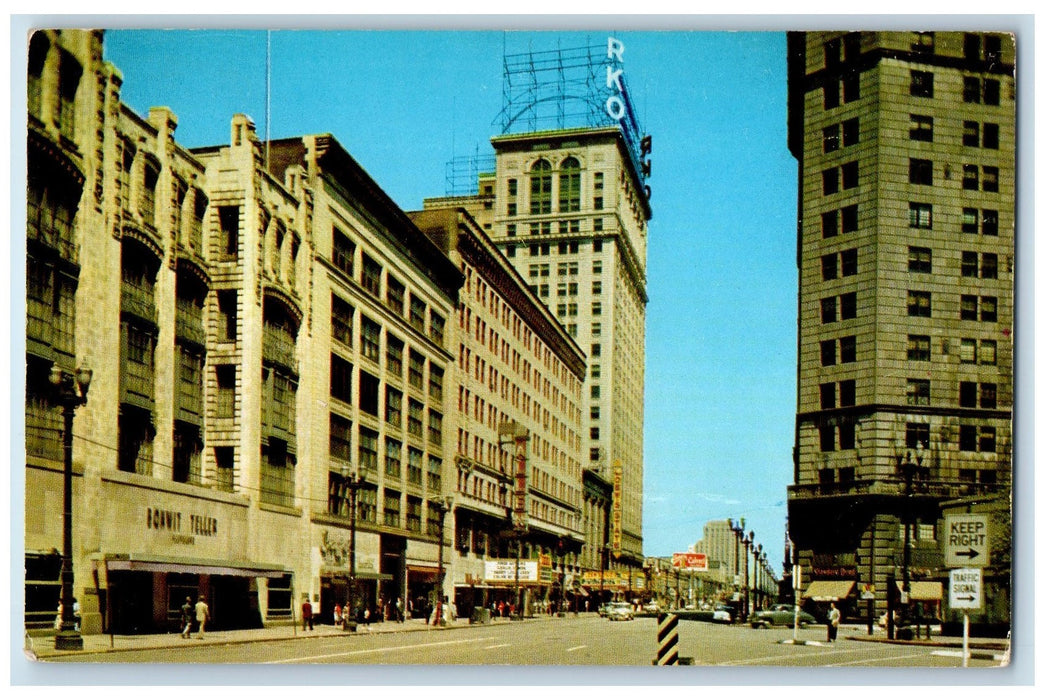 c1960s Playhouse Square Looking East Cleveland Ohio OH Unposted Vintage Postcard