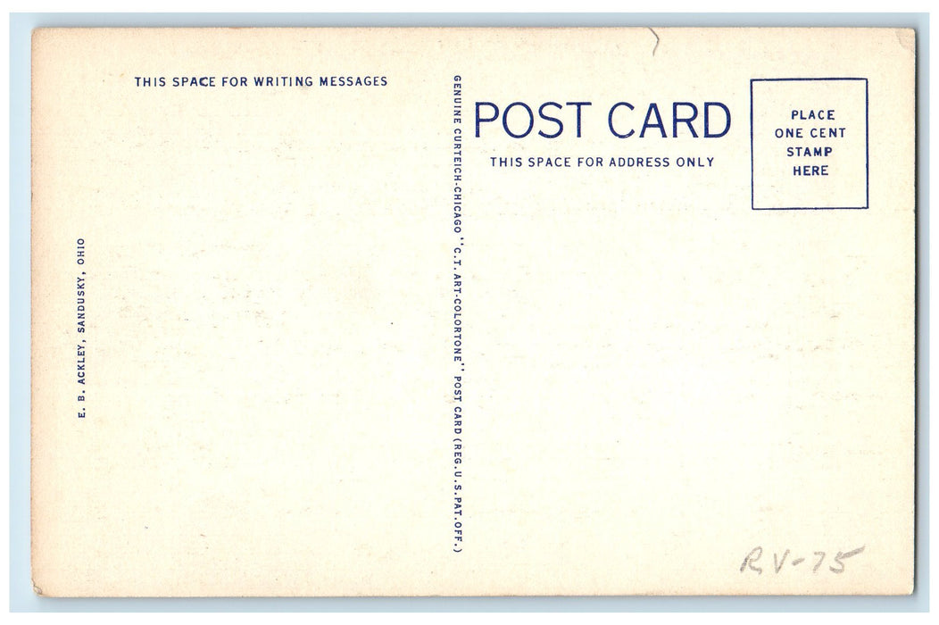 c1940's Wheeling And Lake Erie Coal Dock Scene Huron Ohio OH Unposted Postcard