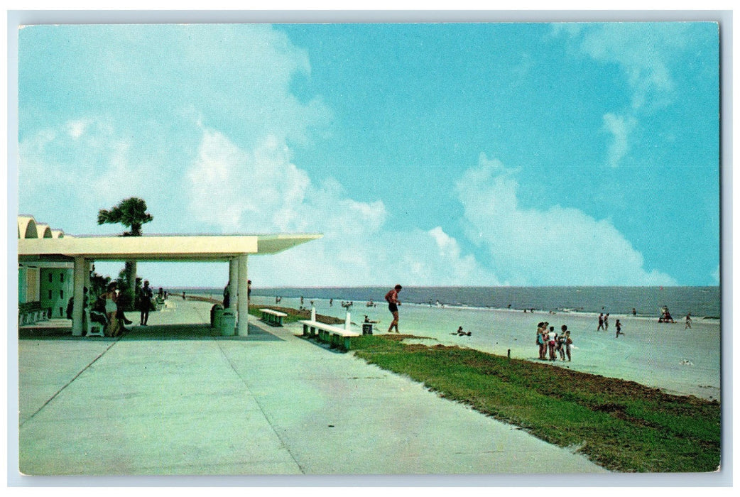 c1950 Jekyll Island Beach Tourist Swimming Beach House Jekyll Island GA Postcard