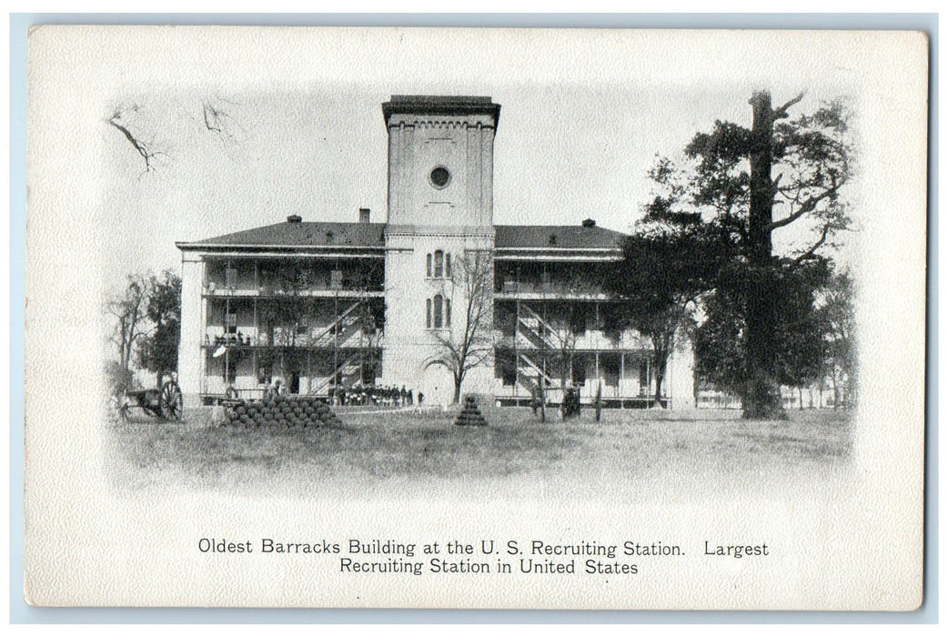 c1920's Oldest Barracks Building Recruiting Station Columbus Ohio OH Postcard