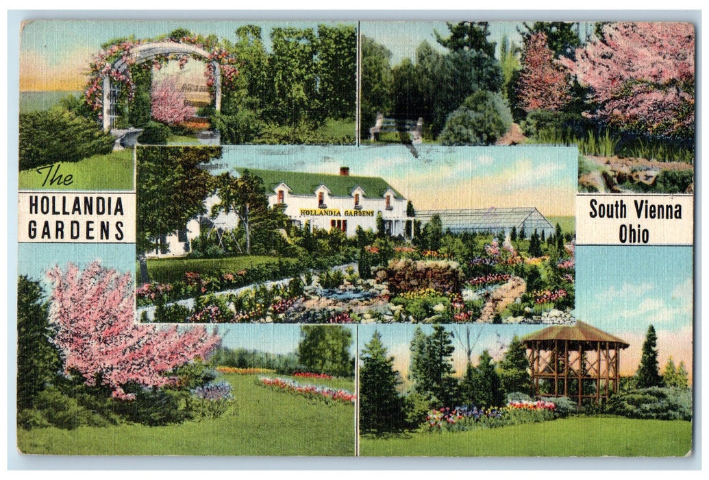 1975 The Hollandia Gardens Multiview Scene South Vienna Ohio OH Posted Postcard