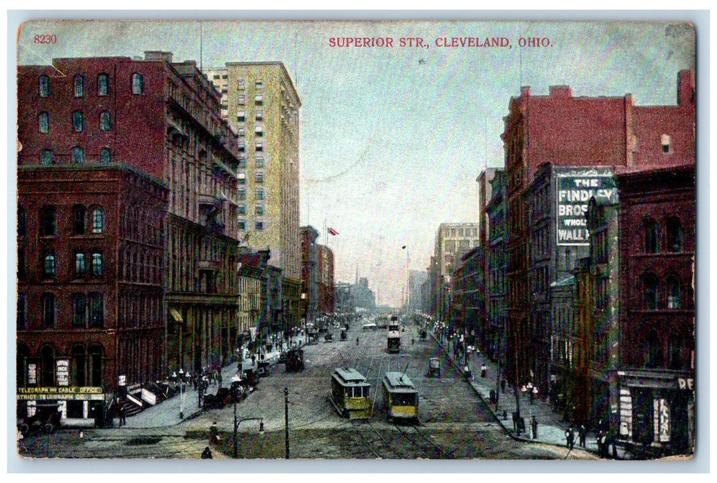 c1910's Superior Street Building Cleveland Ohio OH Unposted Vintage Postcard