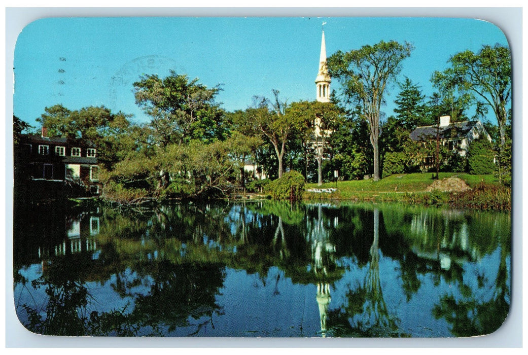 1956 Scene Of Sandwich Lake Creek Pond Houses Cape Cod Massachusetts MA Postcard
