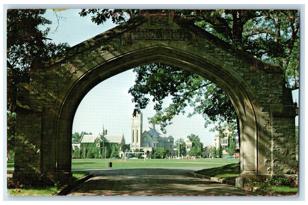 c1950 Shattuck St. Mary's School Campus Gothic Arc Ground Faribault MN Postcard