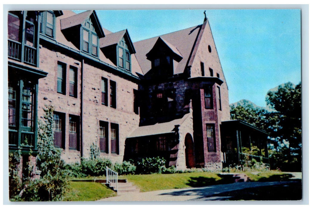 c1950 St. Mary's Convent Building View Entrance Peekskill New York NY  Postcard