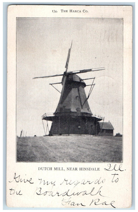 1906 Dutch Mill Near Hinsdale Illinois IL Posted Vintage The Harca Co Postcard
