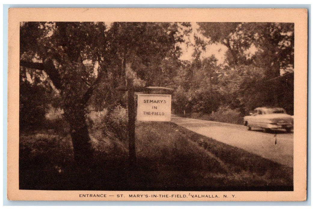 c1920's Entrance St. Mary's In The Field Valhalla New York NY Unposted Postcard