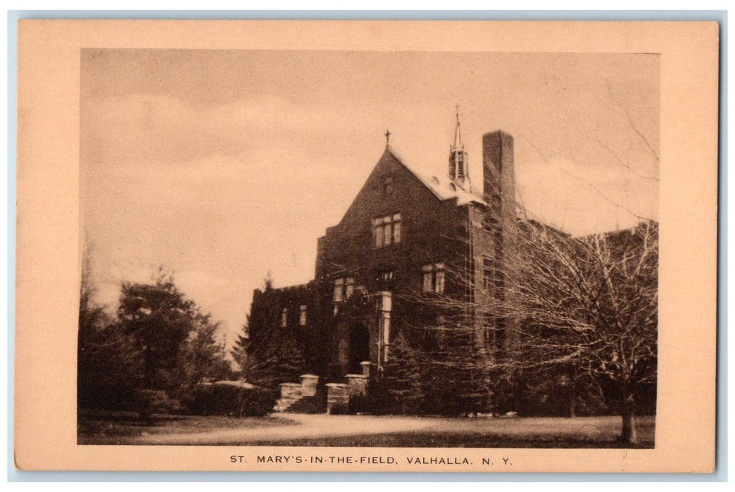 c1920's St. Mary's In The Field Exterior Valhalla New York NY Unposted Postcard