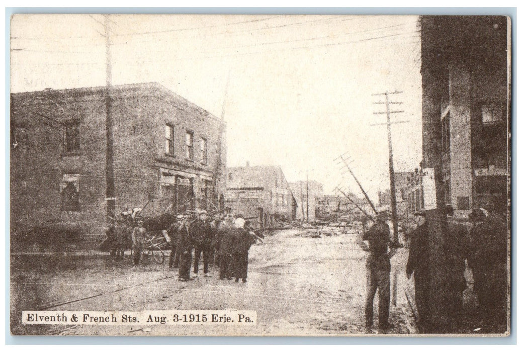 1915 Eleventh & French Streets Erie Pennsylvania PA Unposted Vintage Postcard