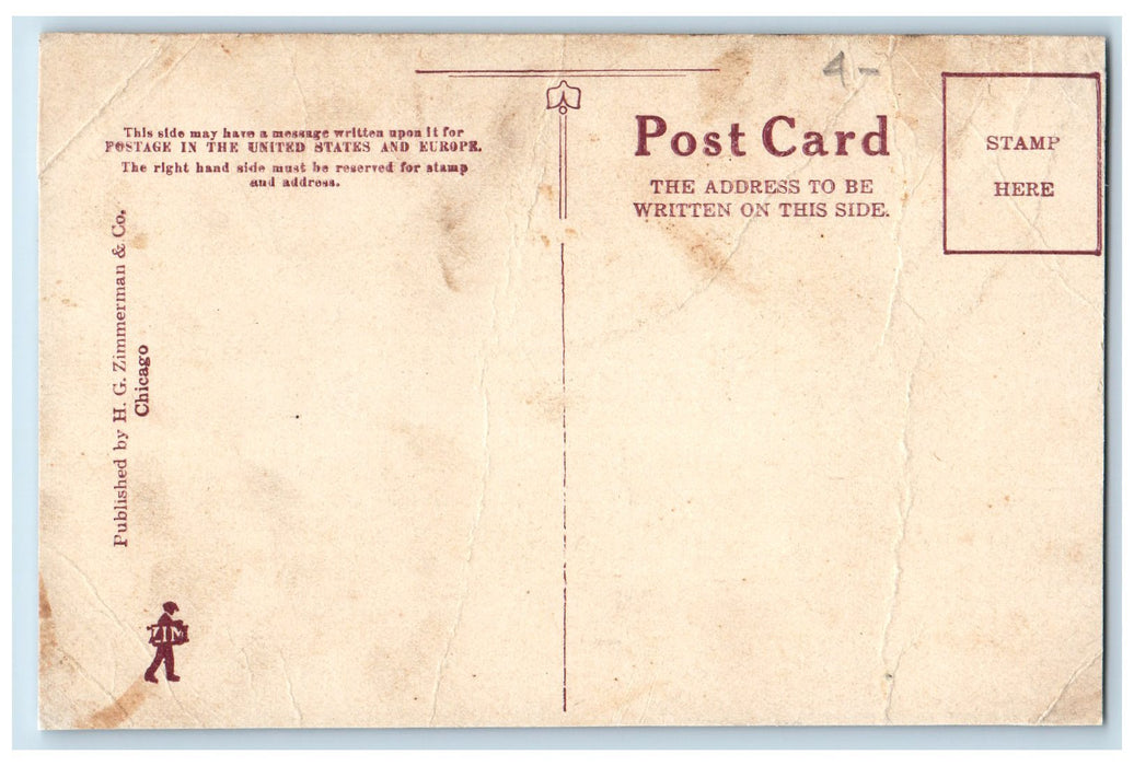 c1910's Peg Leg Railroad Quit Business 1880 Bradford Pennsylvania PA Postcard