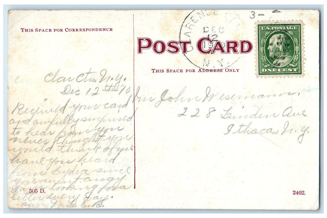 1910 Buffalo General Hospital Exterior Scene Buffalo New York NY Posted Postcard
