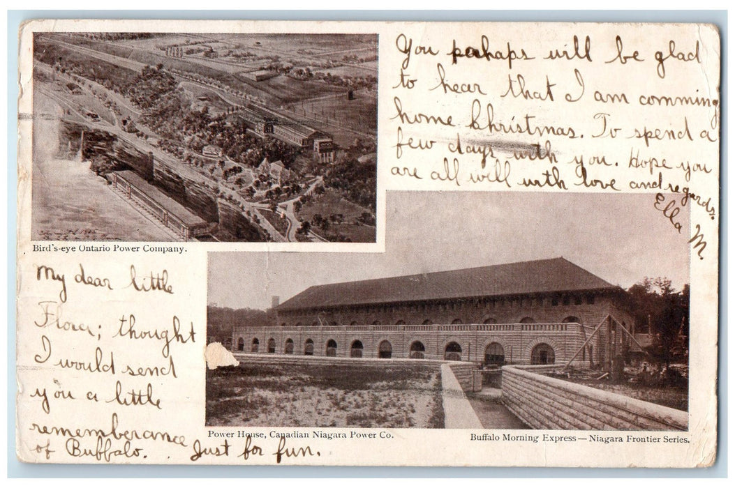 1906 Power House Canadian Niagara Power Co Ontario Power Co Buffalo NY Postcard