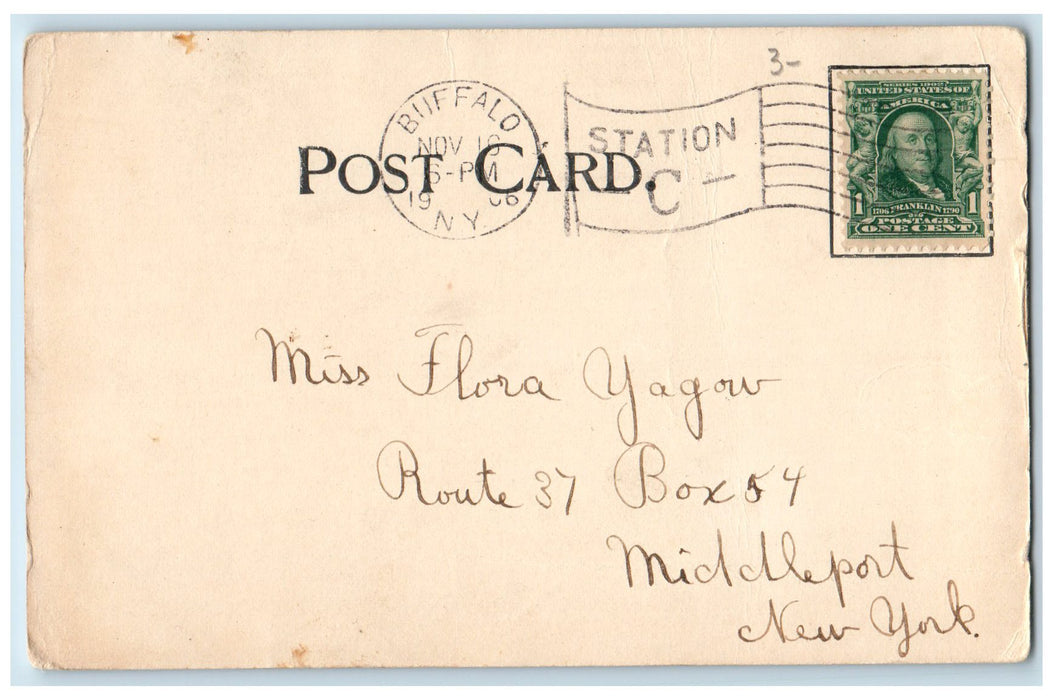 1906 Power House Canadian Niagara Power Co Ontario Power Co Buffalo NY Postcard