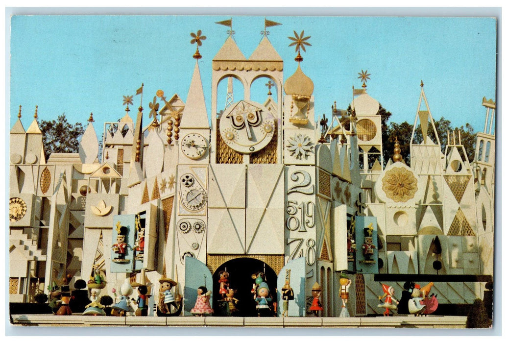 1974 It's A Small World Children Parade Gayly Anaheim California Disney Postcard