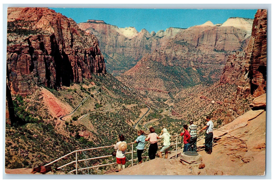 c1960's Switchbacks Mt. Carmel Highway Zion National Park Utah Unposted Postcard