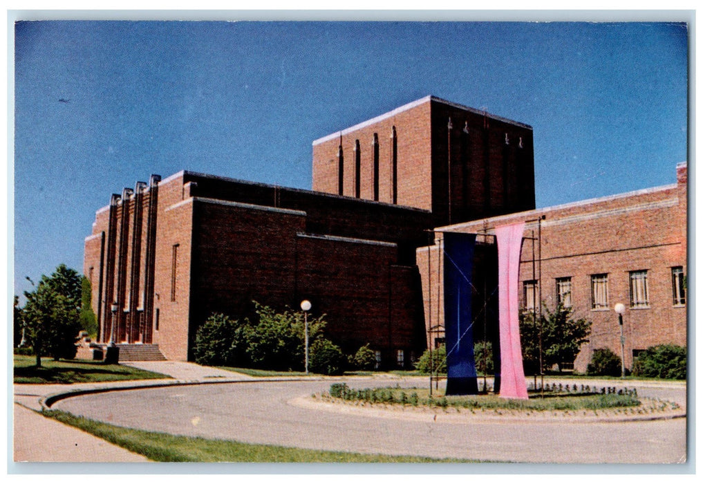 c1960's University Theatre Exterior The University Of Iowa IA Unposted Postcard