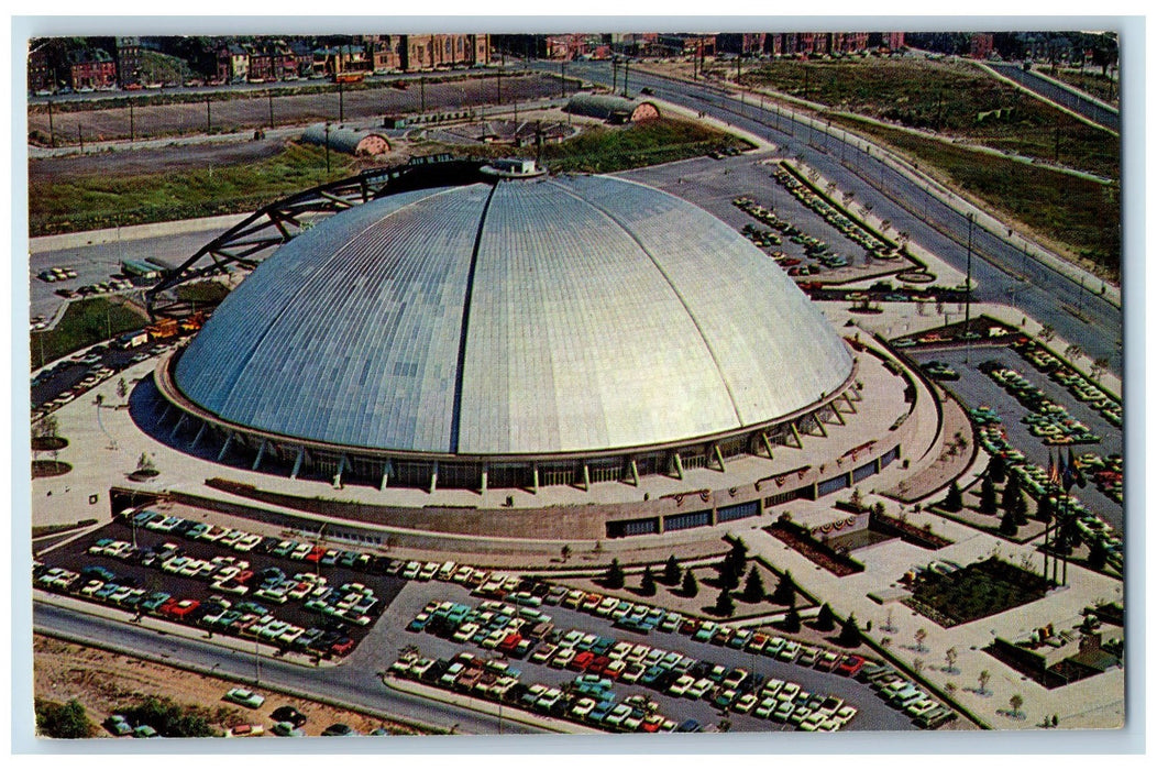 c1960's Public Auditorium Pittsburgh Pennsylvania Largest Moveable Dome Postcard