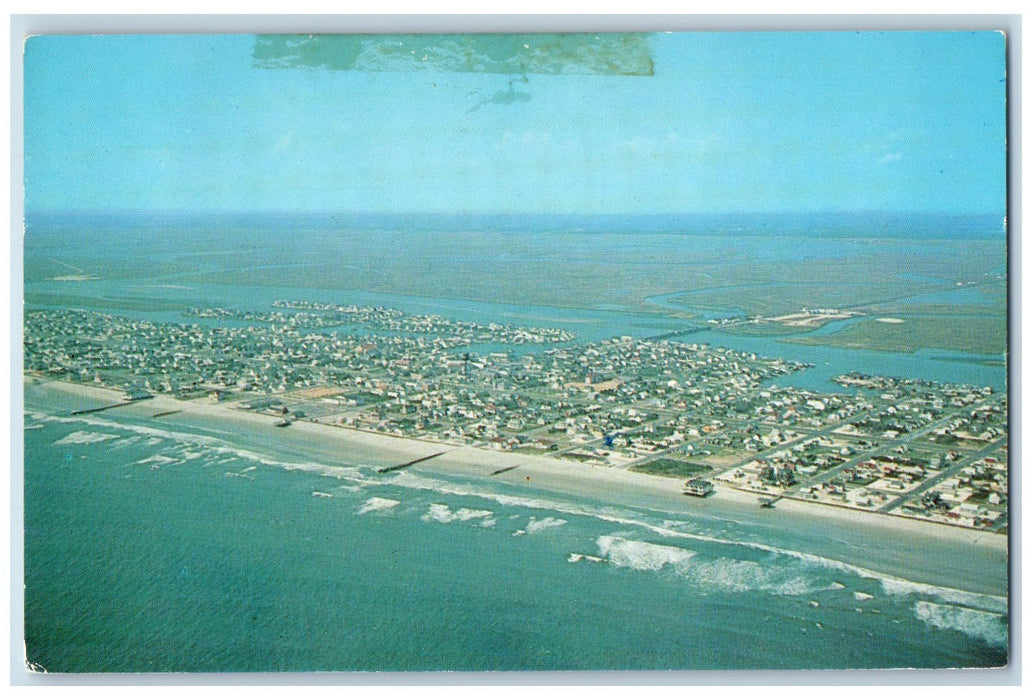 1962 Aerial View Stone Harbor New Jersey NJ Posted  Beach Inland Water Postcard