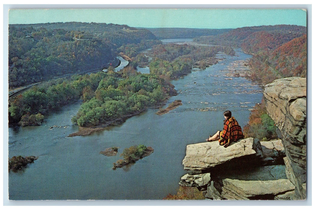 c1960's Harpers Ferry West Virginia From Maryland Heights Virginia VA Postcard