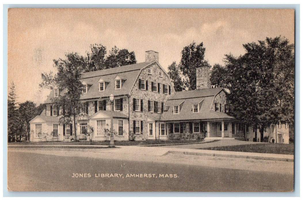 c1910's Jones Library Exterior Scene Amherst Massachusetts MA Unposted Postcard