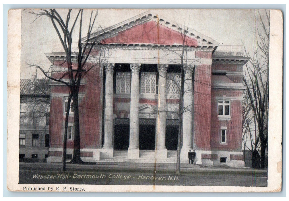 1909 Webster Hall Dartmouth College Hanover New Hampshire NH Posted Postcard