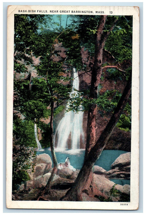 1931 Bash-Bish Falls View Near Great Barrington Massachusetts MA Posted Postcard