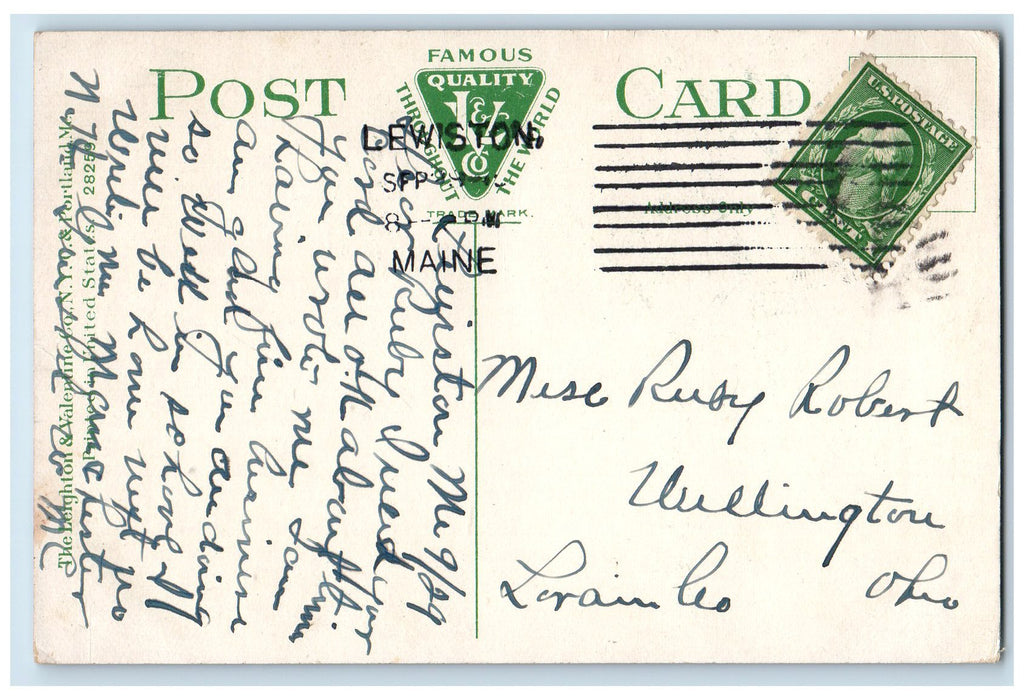 c1950 Tower Putting Green Spring House Restaurant Golf South Poland ME Postcard