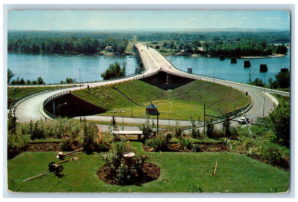 1960 New Southend Bridge Scene Springfield Massachusetts MA Posted Postcard