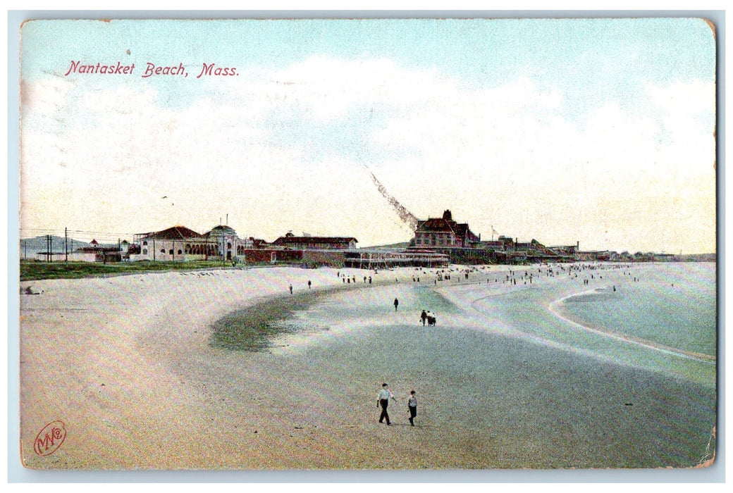 1908 Nantasket Beach Pacific House View Massachusetts MA Posted Vintage Postcard