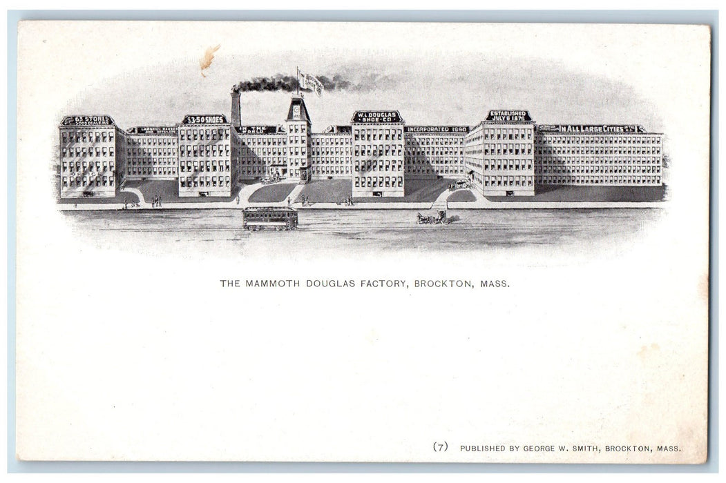 c1905's The Mammoth Douglas Factory Brockton Massachusetts MA Unposted Postcard