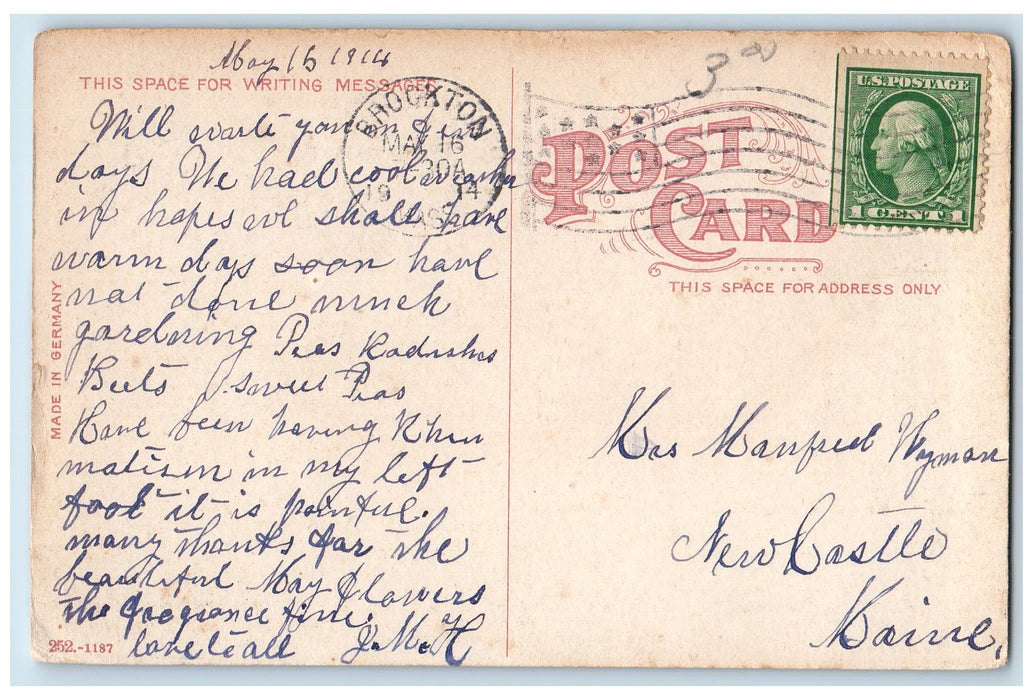 1914 The Court House Exterior Scene Brockton Massachusetts MA Posted Postcard