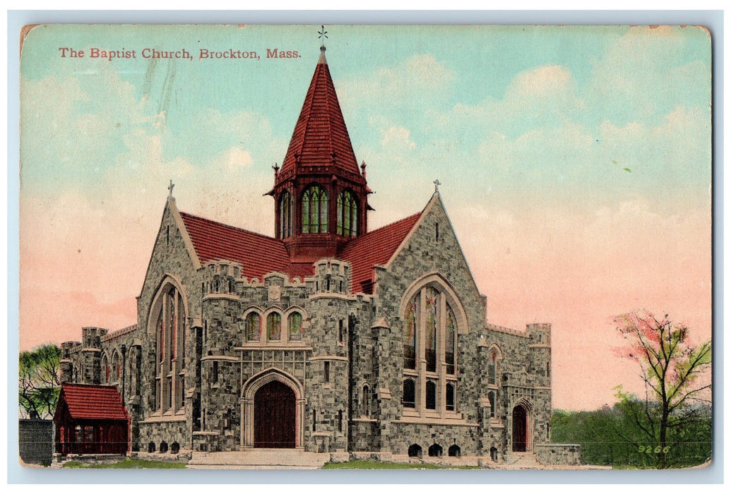 c1910's The Baptist Church Exterior Brockton Massachusetts MA Unposted Postcard